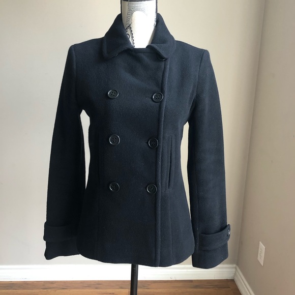 VINCE double breasted wool cashmere blend pea coat - Picture 4 of 12